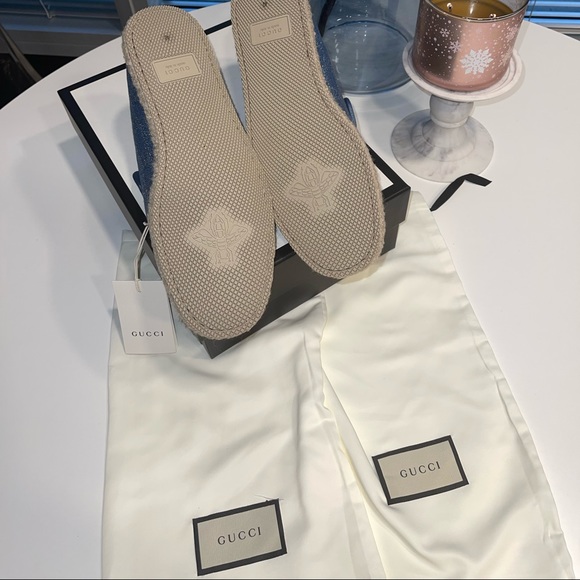 NEW Gucci Women’s “Light Blue”  Wool Loafer with Horsebit Size 40 (US 10) - Picture 3 of 10